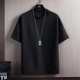 Men's T Shirts Casual Shirt Short Sleeve Beach Summer Lightweight Tropical Tee Mock Neck Men Heavy Cotton