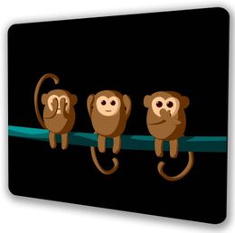 Cute Monkey Mousepad Computer Mouse Pad with Personalised Design Office Non-Slip Rubber Mouse Mat 9.5X7.9 Inch