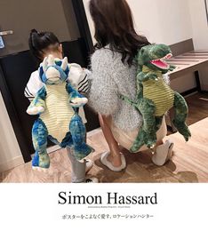 Fashionable and popular dinosaur backpack, Personalised Tyrannosaurus Rex children's bag, cartoon triangle dragon plush bag