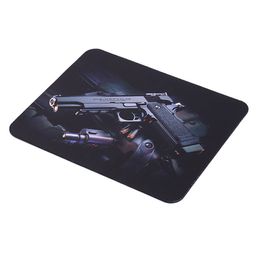 3D pistol pattern Pattern Laptop Computer Anti-SlipMouse Pad Mat Mousepad For Optical Laser Mouse Waterproof table mat 22cm*18cm