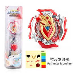 4D Beyblades BURST BEYBLADE Turbo Gyroscope Toys Sale Super Z Series B104 B106 Boom Spin Gyro B192 With Small Pull Ruler Launcher