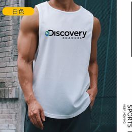 Mens Tank Tops Mesh Fashion Clothing Sleeveless Shirts Top Discovery Channel Men Bodybuilding Workout Gym Vest Fitness Sport Singlet 230713