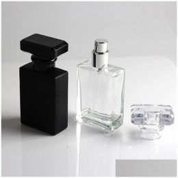 Packing Bottles 30Ml Glass Per Spray Portable Atomizer Empty Refillable Clear Black Travel Cosmetic Container Parfum Vt1959 Drop Del Dhf1A