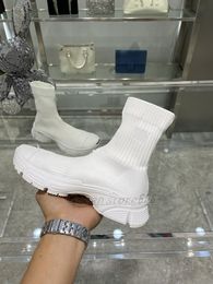 2023 High-top Slim waist Thick-soled Socks Shoes For Men And Women Designer Black White Yellow Paris Sneakers