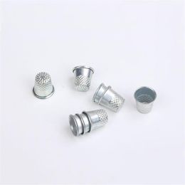 10 Pcs Lots Silver Metal Thimble Handmade DIY Finger Protection Special Sewing Tools For Crimping Thread212R