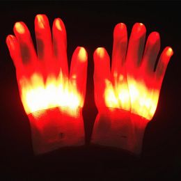 BRELONG Colorful Luminous Gloves 6 Patterns LED Magic Gloves Novelty Halloween Costume Party Decorative Gloves a Pair293I