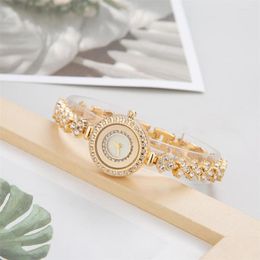 Wristwatches 2023 VIKABO Luxury Bracelet Watches For Women Ladies K Gold Diamond Watch Fashion Quartz Womans