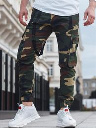 Men's Jeans Men Fashion Streetwear Mens Jogger Pants Youth Casual Camouflage Four Seasons Ankle Banded Elasticity Brand Jean