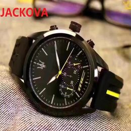 Relogio Masculino 42mm Military Sport Style Large Men Watches Fashion Motor Racing Designer Black Dial Unique Silicone Clock Watch2682