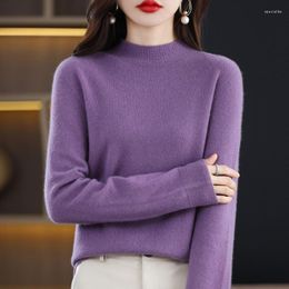 Women's Sweaters Merino Wool Cashmere Sweater Women Knitted Turtleneck Long Sleeve Pullovers Autumn Winter Clothing Warm Jumper Tops