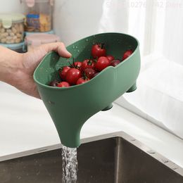 Other Home Storage Organization Multifunctional Kitchen Sink Draining Basket Household Vegetable And Fruit Washing Living Room 230714