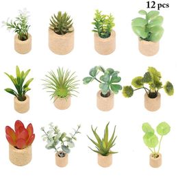 Fridge Magnets 12 Pcs 3D Plastic Fridge Magnets Set Decor Lifelike Plants Magnetic Sticker For Refrigerator Message Board Magnetic Potted Plant 230714