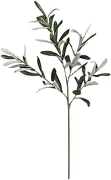 Decorative Flowers Artificial Olive Branches Long Fake Green Leaves Stem Greenery Tall Plant For Home Wedding Decor