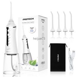 Teeth Whitening Oral Irrigator 3 Modes Waterproof 300ML Water Flosser Tank For Teeth WhiteningPortable Dental Jet Usb Cleaning Tools 4 Nozzles x0714