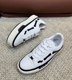 New Stylish Men Stars Court Low-Top Sneakers Shoes Embossed Leather Trainers Canvas and Grained Leather Super Quality Skateboard Walking EU38-46