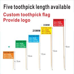 Banner Flags Custom Toothpick Flags 3.5X2.5CM A Variety of Toothpick Length Can Be Selected. Fruit Ornaments 230714