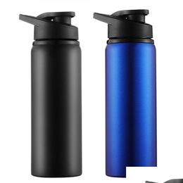 Water Bottles 700Ml Large Capacity Stainless Steel Bike Bottle Outdoor Sport Running Bicycle Kettle Drink Cycling Cups Dh1108 T03 Dr Dhvjd