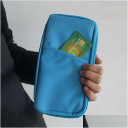 Storage Bags Mtifunction Fashion Card Holder Travel Passport Credit Id Cash Wallet Organiser Bag Purse 7 Colours Vt0659 Drop Delivery Dhovj