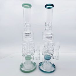 18 Inch Colourful Big glass bong water pipe bubbler with bowl and quartz banger for free