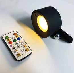 Wall Lamp LED Light Touch & Remote Control Cordless Mounted Sconce Lights For Bedroom Reading