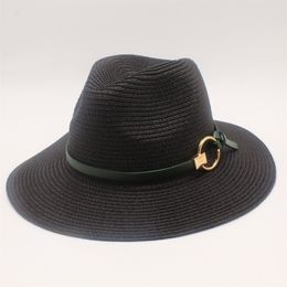 Wide Brim Hats Bucket Black Panama For Men Straw Sun Hat Beach CAPS Couple Visor Summer Fedora Jazz Cap Chapeu 230713