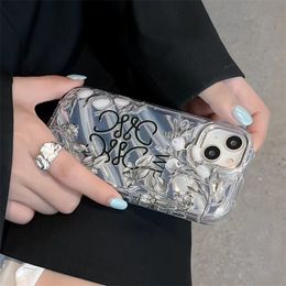 Cell Phone Cases Luxury Designer Phone Cases For IPhone 15 14 Pro Max Plus 13P 12 Women Print Flowers Pattern Phonecase Silicone Shockproof Cover Shell RZEY