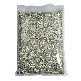 Nail Art Decorations Wholesale Big Package Bulk Crystal Rhinestones 100 Gross SS6 8 10 12 16 20 30 Flatback AB Colour Glass Non fix Nail Art Stone 230713