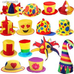 Makeup Ball Stage Performance Props Adult Clown Dress Up Clown Hat High Hat Happy Birthday Party Decor Clown Hat L230621