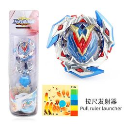 4D Beyblades BURST BEYBLADE Turbo Gyroscope Toys Sale Super Z Series B104 B105 B106 Boom Spin Gyro B192 With Small Pull Ruler Launcher