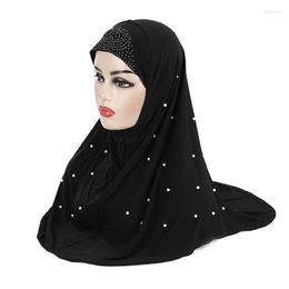 Ethnic Clothing Ramadan Women Muslim Hijab Islamic Scarf Amira Headscarf Arab Headwear Hat Turban Head Wrap Beading Prayer Hair Loss