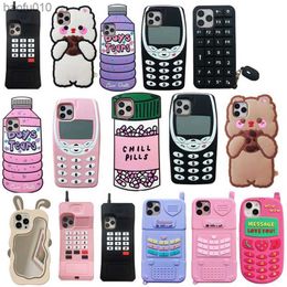 For iPhone 14 Plus 6 6s SE 3D Cartoon Cute Animal Silicone Cover For iPhone 13 12 11 Pro XS Max 7 8 X XR Phone Case Fundas Coque L230619
