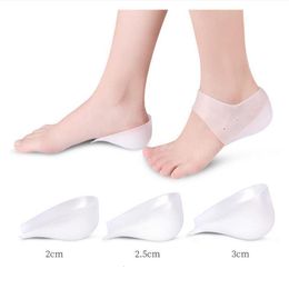 Shoe Parts Accessories Silicone Invisible Inner Height Insoles Lifting Increase Socks Outdoor Foot Protection Pad Men Women Heel Cushion Hidden Insole 230713