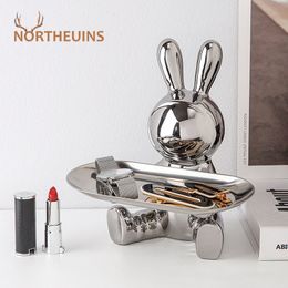 Decorative Objects Rabbit Tray Image for Decorative Objects of Indoor Office Desktop Storage Containers 230714