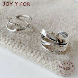 925 Sterling Silver Vintage Cross Winding Finger Rings for Women Couple Minimalist Party Jewelry Gift Prevent Allergy L230704