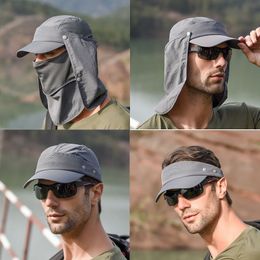 Ball Caps Multifunction Foldable Quick Drying Waterproof Hat UV Protectio Outdoors Baseball for Men Camping Face Neck Protection Sun Cap 230713