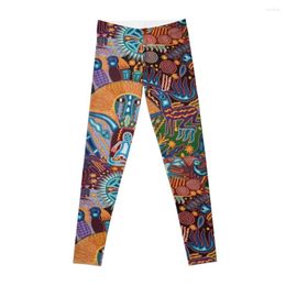 Active Pants HUICHOL ART Leggings Training Legins For Woman Women's