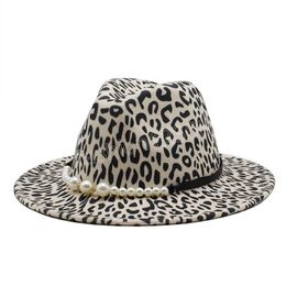 Wool Fedora Hat Felt Cap Wide Brim Ladies Trilby Chapeu Feminino Hat Women Pearls Jazz Church Godfather Sombrero Caps