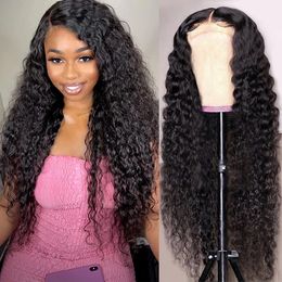 Deep Wave Frontal Wig 26Inch Wet And Wavy Deep Curly Lace Front Wigs Lace Closure Deep Wave Lace Frontal Human Hair Wigs