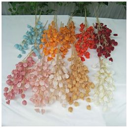 5Pcs Silk cloth simulation carambola Artificial Plants wedding Backdrops Decoration fake flowers Hotel Layout photography props