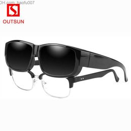 Sunglasses OUTSUN 2020 New Design Neutral Polarisation Suitable Sunglasses for Men's Prescription Glasses Rx Insert Sunglass Cover Z230719