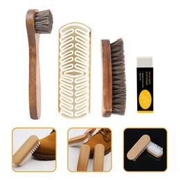 Other Housekeeping Organization Shoe Brush Boot Brushes Cleaning Polish Kit Suede Horsehair Polishing Applicator 230714