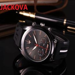 High Quality Luxury Mens Sports Watches Motor Racing Designer Quartz Military Watch Black Silicone Strap Male Clock reloj de pulse188a