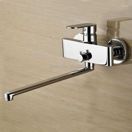 Kitchen Faucets L16823 Wall Mounted Chrome Finishing Brass Material Sink Tap