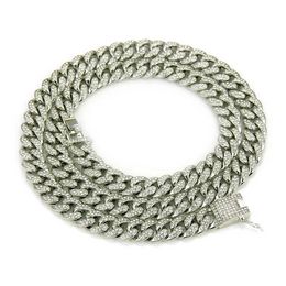 designer Jewellery 18inch wide1.2cm Cuban Link Chain Mens Iced Out Miami Cuban Necklace Silver Gold Bling Diamond Hip Hop Rapper night club Jewellery gold silver