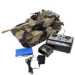 Electric/RC Car RC Shooting Tank Israel Merkava Remote Control Battle Tank Military War Armored Car Model Fire Cannonball Recoil Vehicle Kid Toy 230713