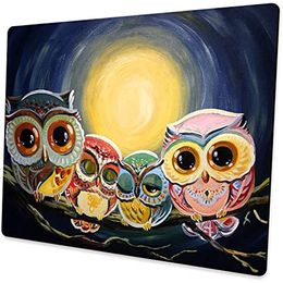 Cute Owl Mouse Pad Unique Design Anti-Slip Rubber Base Mouse Pad for Desktop Computer and Laptop Mouse Pad 9.5X7.9 Inch