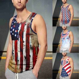 Men's T-Shirts Cotton Long Sleeve Men Mens Independence Day American Flag Digital 3D Printing Neck Top for Men Heat Transfer Paper for T Shirts L230713