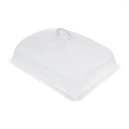 Dinnerware Sets Transparent Lid Dust-proof Cover Table Trays Eating Server Cake Plastic Round Tray