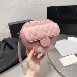 2023-heart bags women designer chain bags Mirror-quality square shoulder Purses Flip designer tote handbag Underarm Bag Shopping purse with box