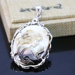 Pendant Necklaces 34 46mm Abalone Seashells Women Crafts High-quality Accessories Jewellery Making Design Diy
